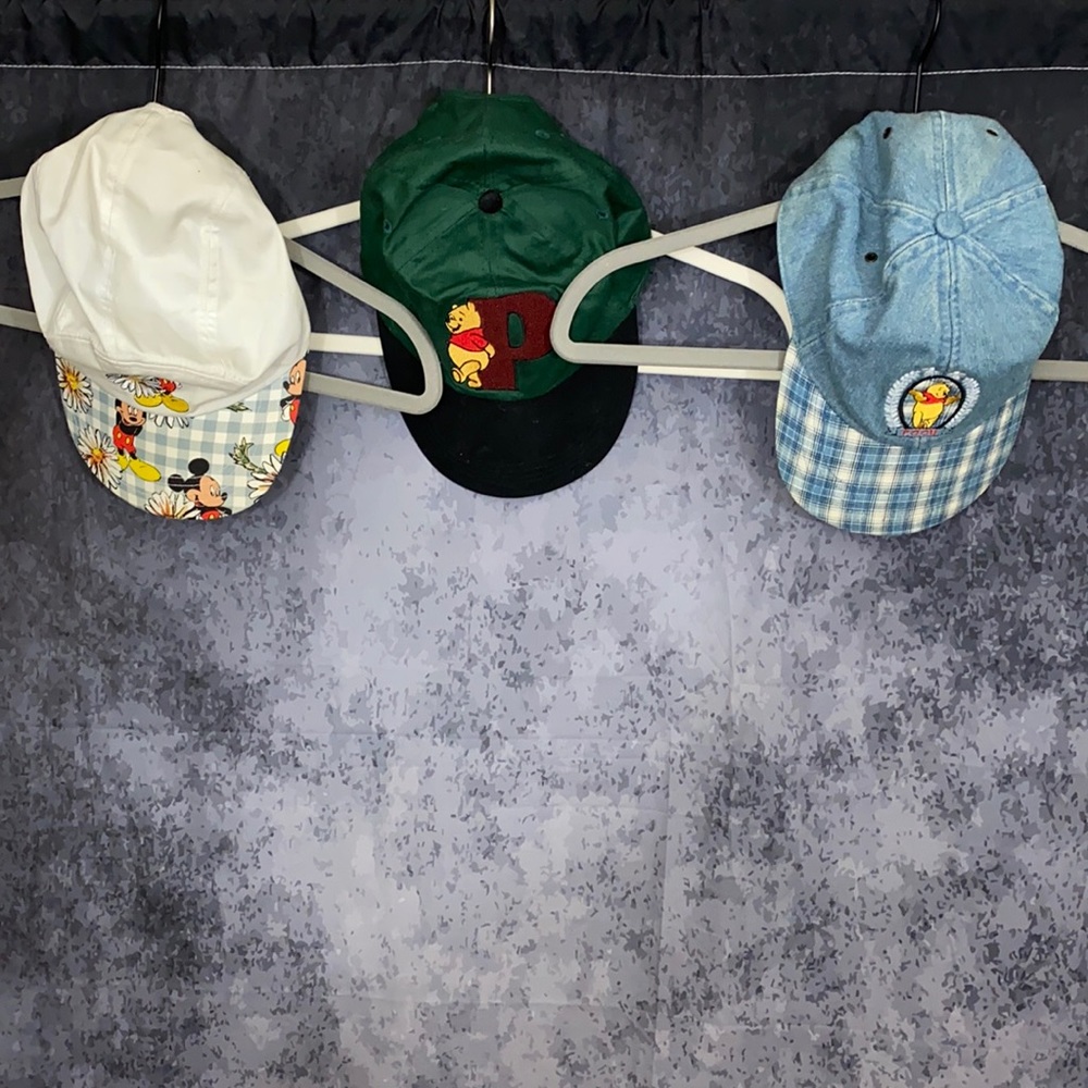 Great condition vintage Winnie the Pooh and Mickey hat bundle